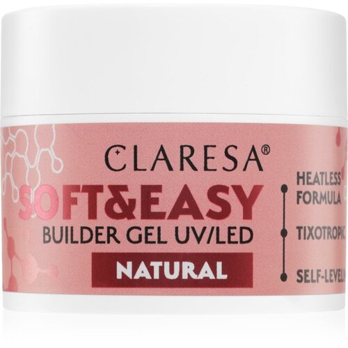 Claresa Soft&amp;amp;Easy Builder Gel bazni gel lak za nokte nijansa Natural 12 g Slike