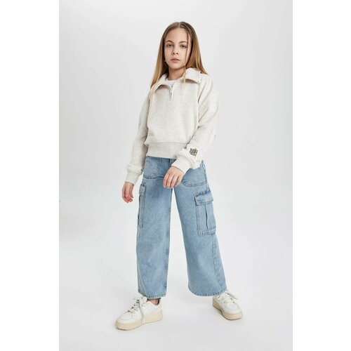 Defacto Girl Cargo Fit Wide Leg Jeans Slike