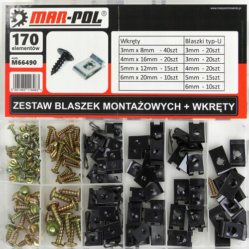  Set montažnih U stega + vijci 170 kom Cijene