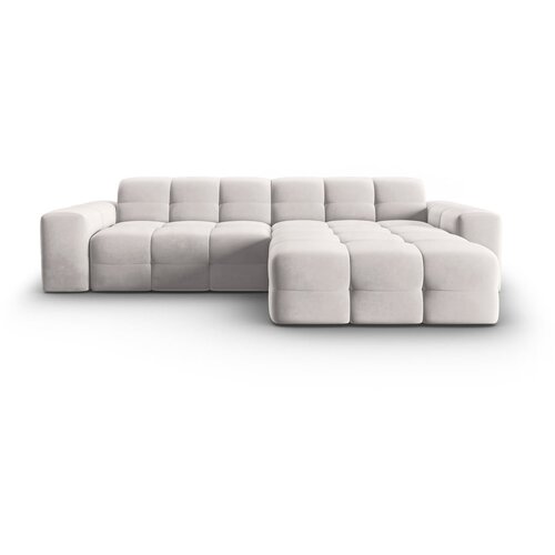 Micadoni Home Svetlo siva žametna kotna zofa (desni kot) Kendal - Micadoni Home Slike