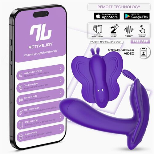 INTOYOU App Series Wingy Butterfly Vibrator with App Dark Purple Slike