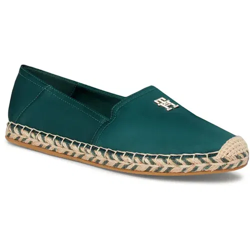 Tommy Hilfiger Espadrile Th Satin Flat Espadrille FW0FW07881 Zelena