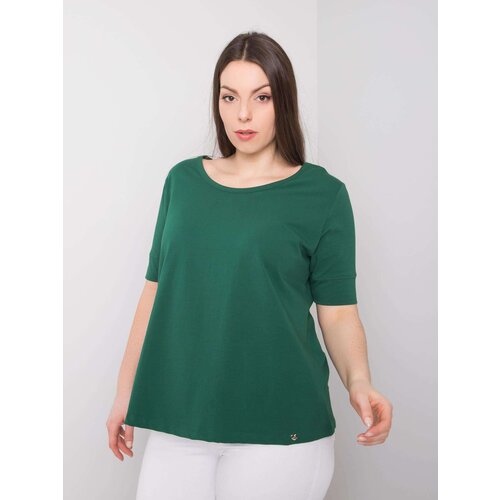 BASIC Feel Good T-shirt-RV-TS-6330.92P-dark green Cene