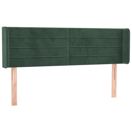 vidaXL Uzglavlje s ušima tamnozeleno 147x16x78/88 cm baršunasto Cijene