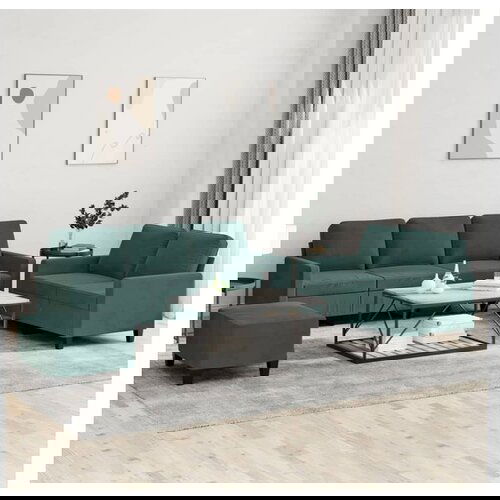 vidaXL 3-dijelni set sofa s jastucima tamnozeleni baršunasti Cene
