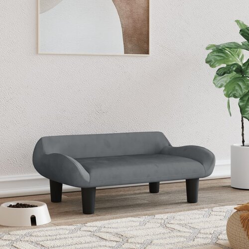 vidaXL Pasja postelja temno siva 70x40x24 cm žamet Cene
