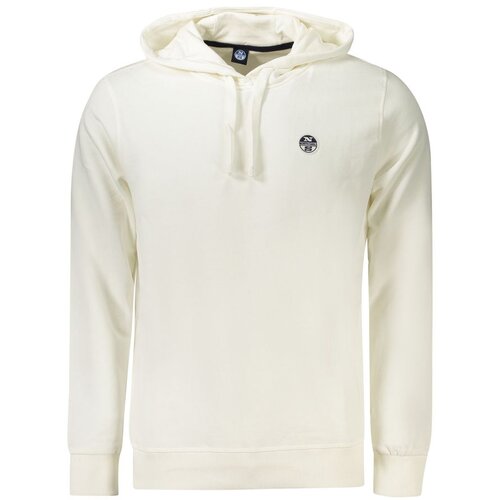 North Sails Mu&amp;scaron;ka bijela zip-up majica s kapuljačom Slike