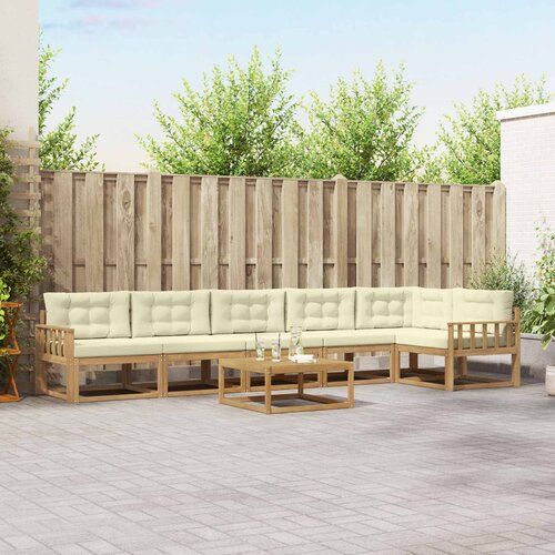  Set vanjskih sofa 7 kom. Bijela i krem Poliester Cene