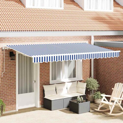 vidaXL retraktilna tenda modra in bela 400x200 cm 400 x 200 cm 4 x 2 m Cene