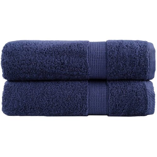 vidaXL Premium ručnici za ruke SOLUND 2 kom. tamnoplavi 50x100 cm 600 g/m&sup2; - Modra 50 x 100 cm 2 Cijene