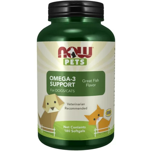 Now Foods Omega-3 za Pse in Mačke NOW (180 mehkih kapsul)