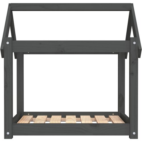  Krevet za pse sivi 71 x 55 x 70 cm od masivne borovine Slike