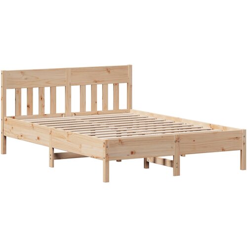 VidaXL Posteljni okvir z vzglavjem 120x200 cm trdna borovina, (21007249) Slike