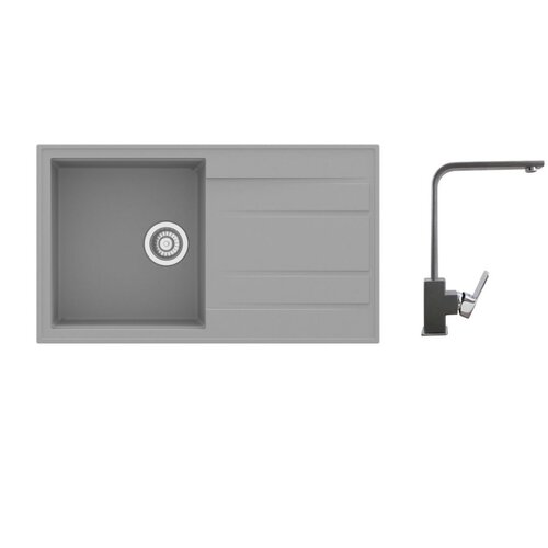 Sink Solution Set Modena (kuhinjska armatura + pomivalno korito) - Siva Slike