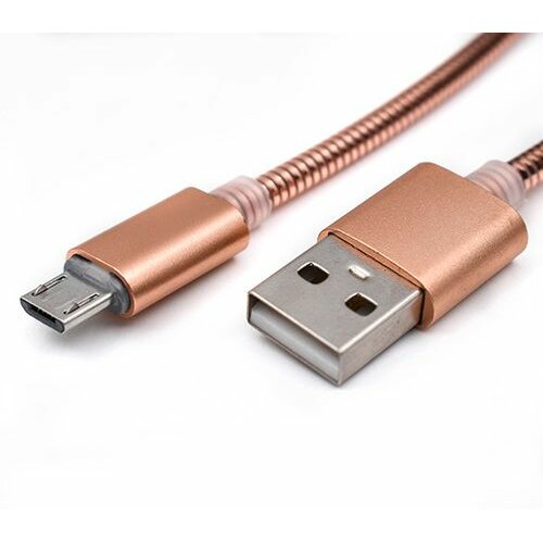 USB metalni kabl mikro 1m MAB-K010 pink ( 101-35 ) Slike