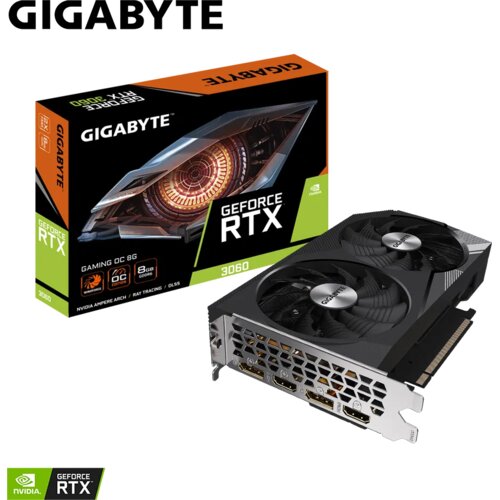 Gigabyte grafička kartica RTX 3060 OC 2.0 NVD, 8GB, GDDR6, 128bit Cene