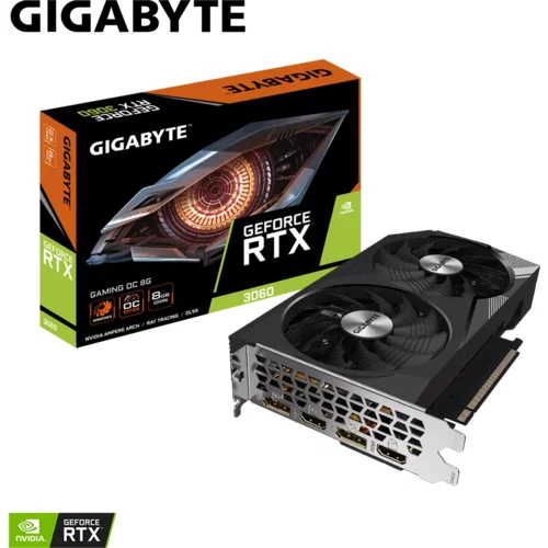 Gigabyte grafična kartica GeForce RTX 3060 GAMING OC 8G, 8GB GDDR6, PCI-E 4.0