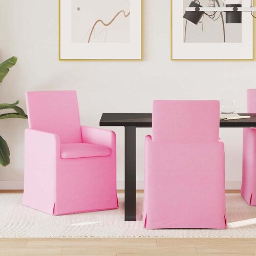 vidaXL Trpezarijske stolice 2 pcs Ružičasta 57 x 67 x 95 cm tkanina Cijene