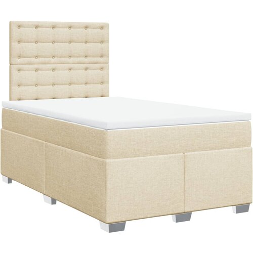 Maison Chic Box spring postelja - Vzmetna postelja z vzmetnico krem 120x200 cm blago SL17894, (21883638) Cene