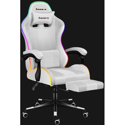 Huzaro CADEIRA GAMER CADEIRA DE ESCRIT&Oacute;RIO PARA COMPUTADOR RGB FORCE 4 7, TELA BRANCA, (5000260929) Cene