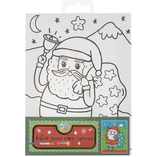 Mga Entertainment Božični platneni slikar, 20x15 cm, 3 barve + čopič Slike