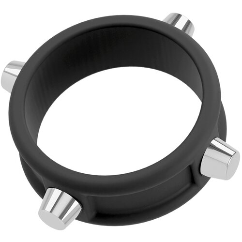 Rebel Cock Ring with Studs Black Cene