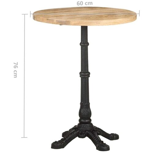VidaXL Bistro stolić &amp;Oslash; 60 x 76 cm od grubog drva manga Slike