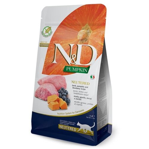 Farmina N&D Pumpkin hrana za mačke Neutered - Lamb, Pumpkin and Blueberry 300g Cene