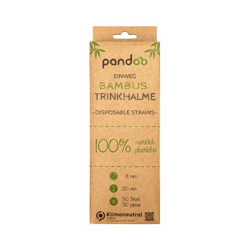 Pandoo Bambusove slamice za enkratno uporabo 21 cm Cene