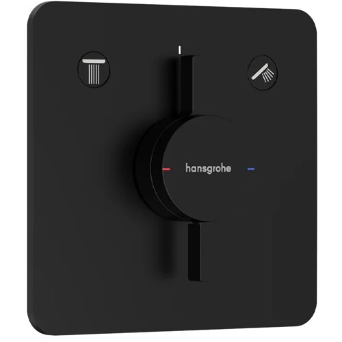 Hansgrohe DuoTurn Q ugradna maska sa dva izlaza mat crna 75414670 Cene