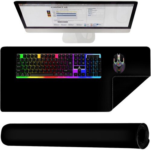  Velika računalna podloga za miš i tipkovnicu 90x45cm crna Cijene