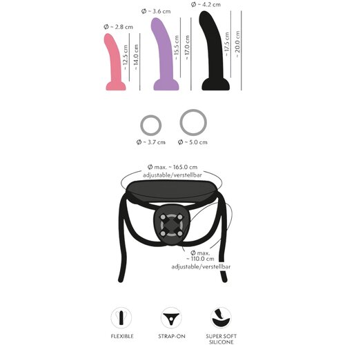 You2Toys set dildoa za pričvr&amp;scaron;ćivanje (crna) Slike