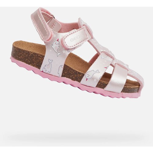 Geox Pink Girls Sandals Chalki - Girls Cene