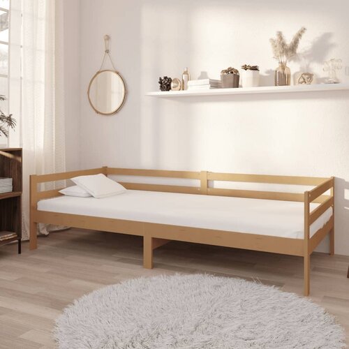 VidaXL Pasja postelja medeno rjava trdna borovina 90x200 cm Slike