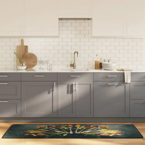 Kuhinjski tepih raznobojni 60 x 180 cm perivi i protuklizni