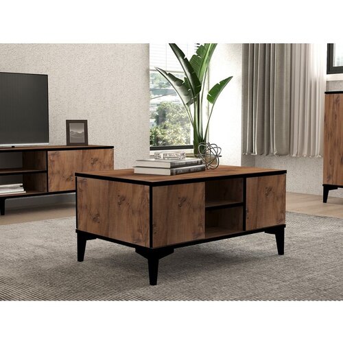 Hanah home Cide - Atlantic Pine, Black Atlantic PineBlack Coffee Table Cene