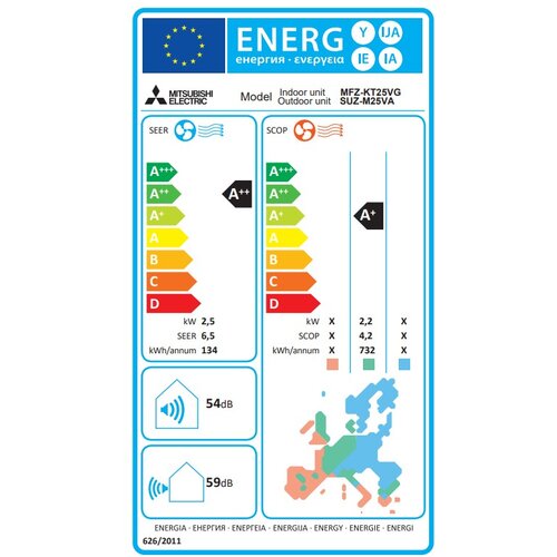 Mitsubishi electric - parapetna jedinica 2.5 kw - MFZ-KT25VG/SUZ-M25VA Slike