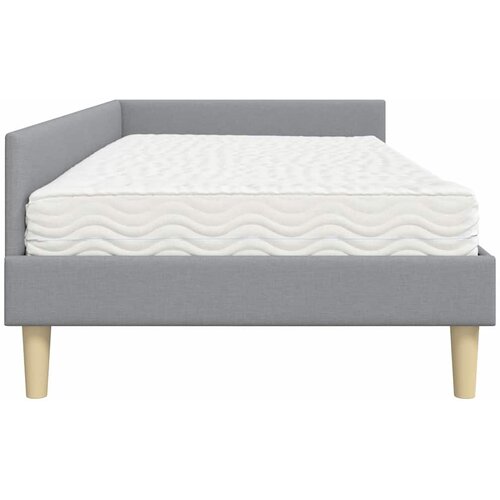  Kutni krevetni okvir s madracem 2 kom. Svijetlo siva Svjetlosiva 100 x 200 cm Slike
