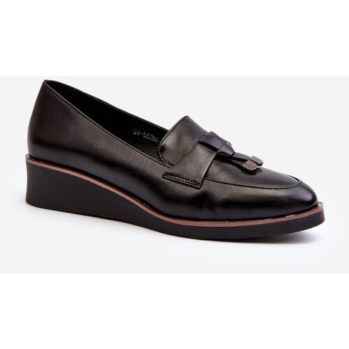 VINCEZA Women's Wedge Shoes with Embellishment Black Miliret Cene