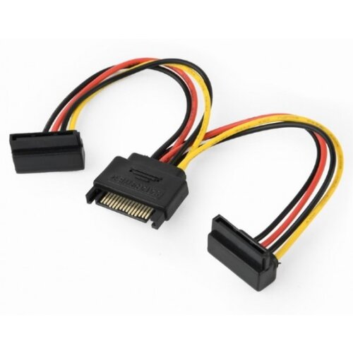 Gembird CC-SATAM2F-02 SATA power splitter cable with angled(90) output connectors, 0.15 m Cene