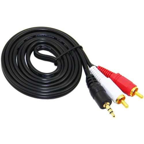 RCA Oehlbach D1C84012 utičnica / Cinch audio priključni kabel [2x muški cinch konektor - 1x 3,5 mm banana utikač] 0.50 m crn