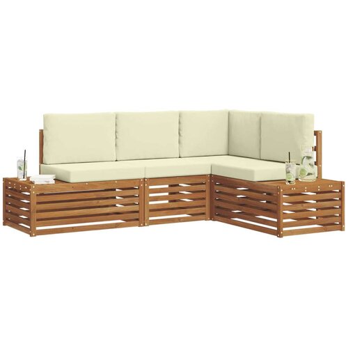  Setovi sofa s jastukom 4 Komad Prirodna i krem Slike