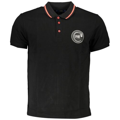 Cavalli Class MEN'S SHORT SLEEVED POLO SHIRT BLACK Cene