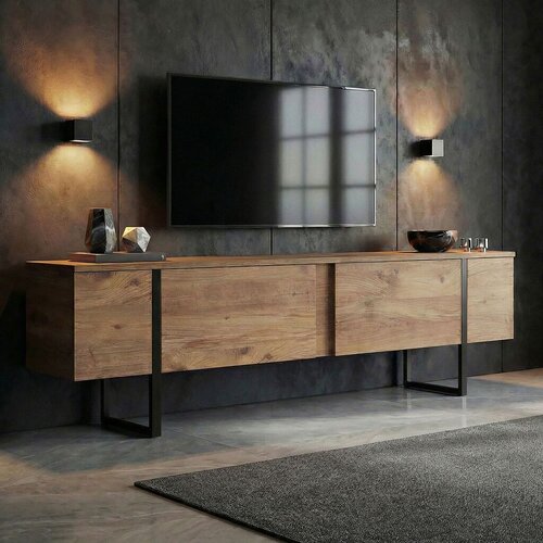 Hanah home tv komoda, 180x50x30cm, krem Slike