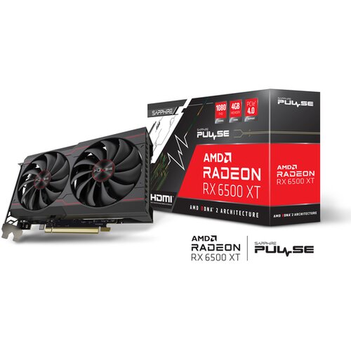 Sapphire amd radeon rx 6500 xt 4GB 64bit pulse rx 6500 xt gaming oc 4GB 11314-01-20G grafička kartica Slike