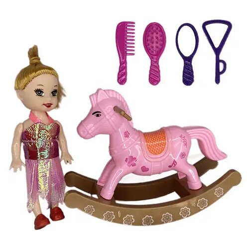 Magic Toys Katie: Lutka Grace s konjićem za ljuljanje i priborom za &scaron;i&scaron;anje 10 cm Cijene
