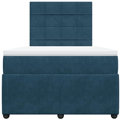 Box spring krevet s madracem tamnoplavi 120 x 200 cm bar&amp;scaron;unasti Slike