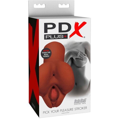 PDX Pick Your Pleasure Stroker - realistični masturbator 2u1 (smeđi) Cijene