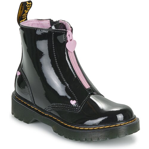 Dr. Martens Bex Heart Zip Boot J Black Patent Lamper Crna Slike