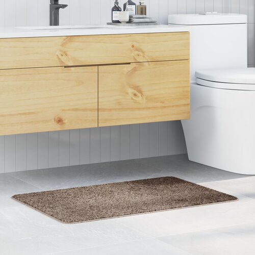VidaXL Smeđa Pamuk 60 x 90 cm Kupaonska prostirka Pravokutna Slike